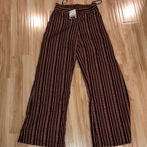 Wide leg patterned dress pant